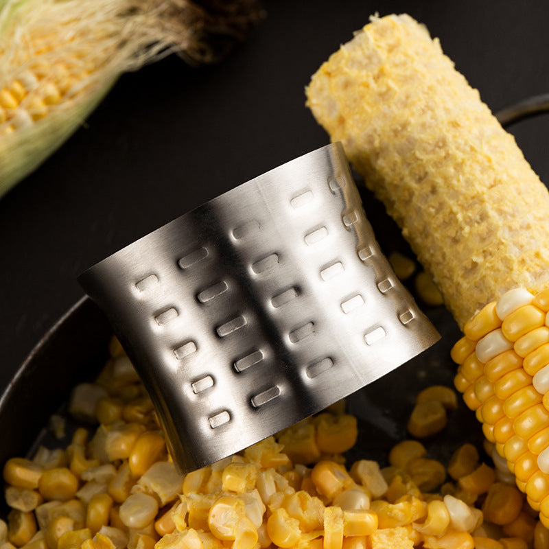 Stainless Steel Corn Planer Thresher Household Kitchen Rotary Corn Grain Peeler