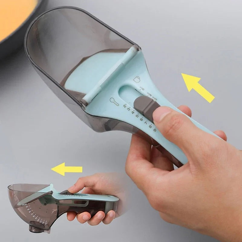Plastic Adjustable With Scale Measuring Spoon